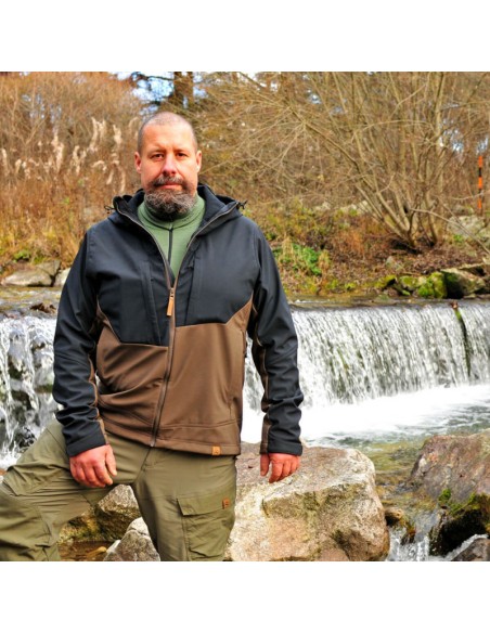 Men's Adventure 3L softshell jacket August Dark Green