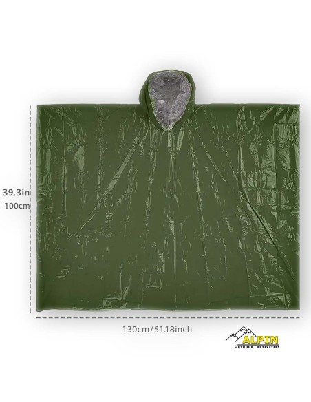 BePrepared Poncho Survival έκτακτης ανάγκης Alpin+θήκη