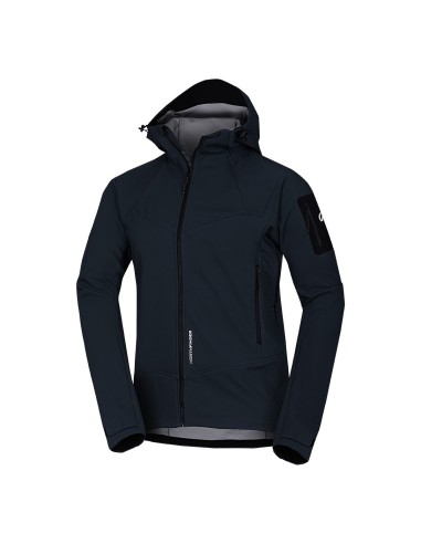Men's outdoor hoody softshell jacket 3L Fabio Black