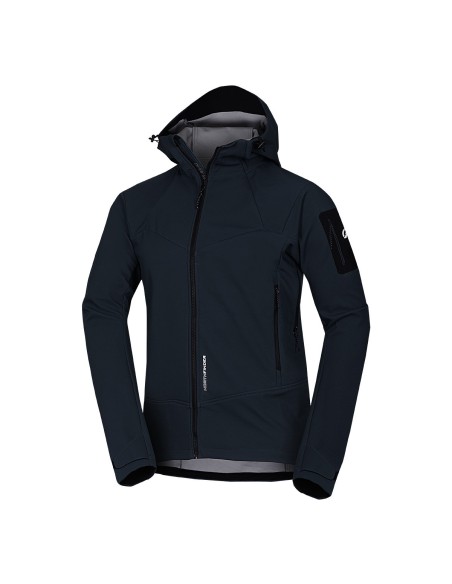 Men's outdoor hoody softshell jacket 3L Fabio Black