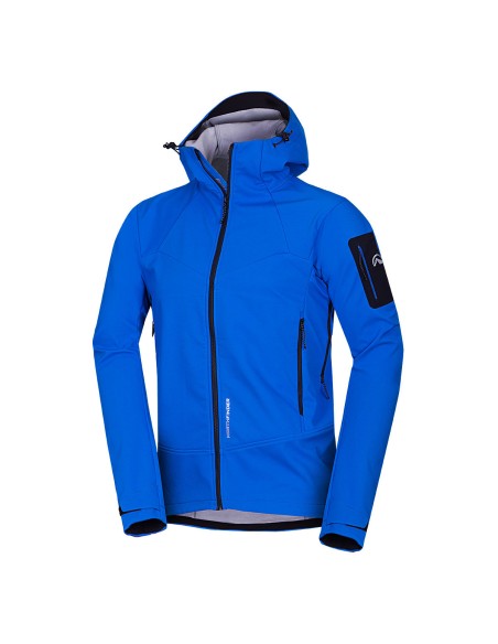 Men's outdoor hoody softshell jacket 3L Fabio Blue