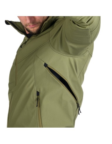 Men's outdoor softshell jacket North Finder Giolio olive
