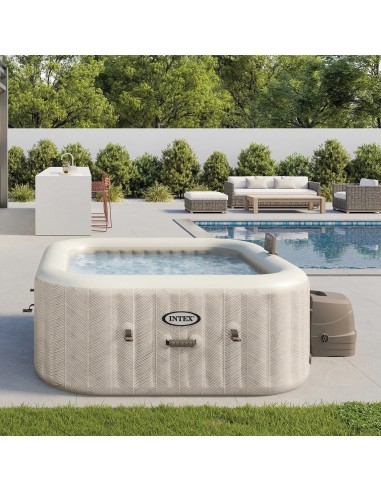 Intex Chevron Deluxe Square Bubble Spa Set (4 ατόμων)