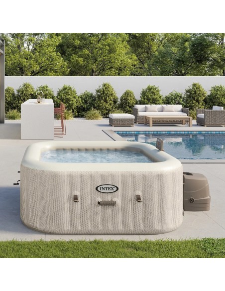 Intex Chevron Deluxe Square Bubble Spa Set (4 ατόμων)
