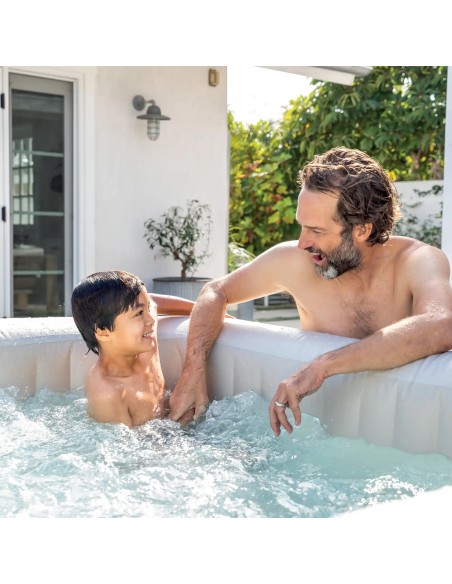 Intex Chevron Deluxe Square Bubble Spa Set (4 ατόμων)