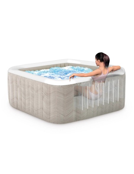 Intex Chevron Deluxe Square Bubble Spa Set (4 ατόμων)