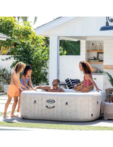 Intex Chevron Deluxe Square Bubble Spa Set (6 ατόμων)
