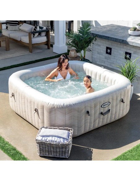 Intex Chevron Deluxe Square Bubble Spa Set (6 ατόμων)
