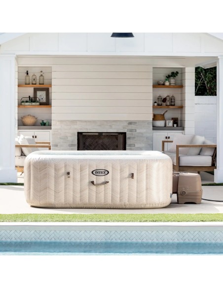 Intex Chevron Deluxe Square Bubble Spa Set (6 ατόμων)