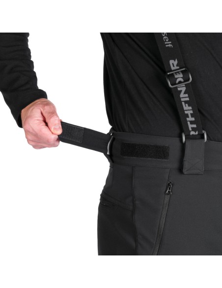 Men's Ski softshell pants pants North Finder Erastus Black