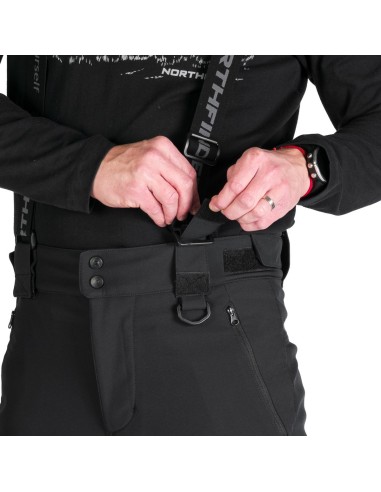 Men's Ski softshell pants pants North Finder Erastus Black