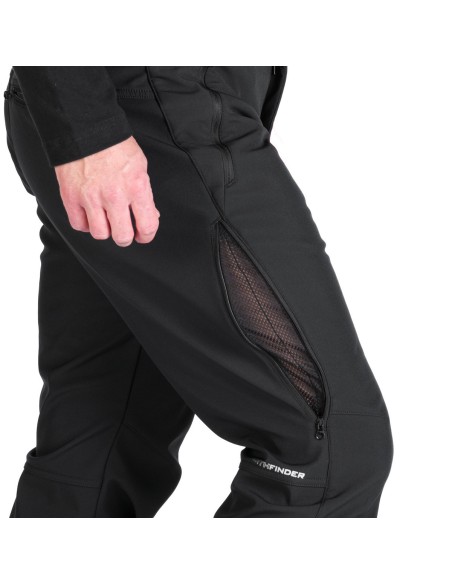 Men's Ski softshell pants pants North Finder Erastus Black