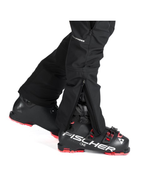 Men's Ski softshell pants pants North Finder Erastus Black
