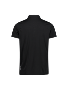 Ανδρικό technical polo T-shirt Deep Nero - Cemento 2