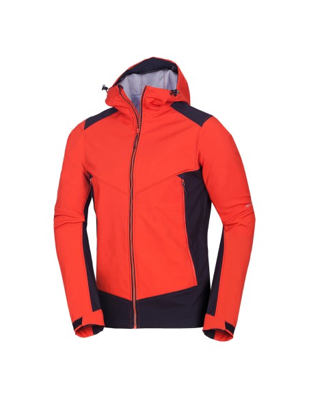 Men's Outdoor hoody softshell jacket 3L Morris Red-Black