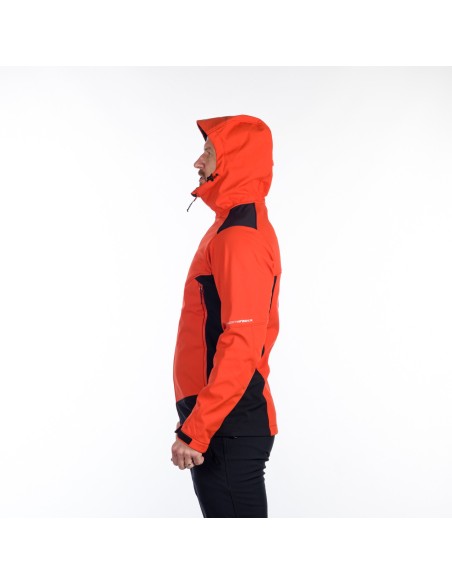 Men's Outdoor hoody softshell jacket 3L Morris Red-Black