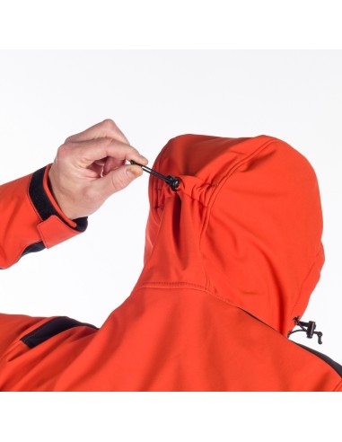 Men's Outdoor hoody softshell jacket 3L Morris Red-Black