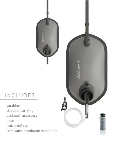 Φίλτρο νερού Lifestraw Peak Series Gravity Filter System - 8L - Dark Mountain Gray