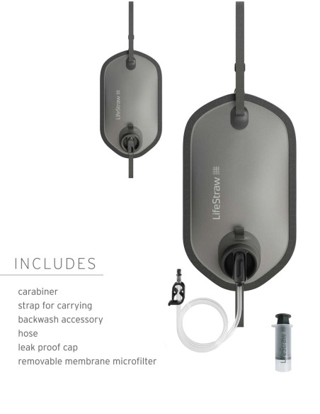 Φίλτρο νερού Lifestraw Peak Series Gravity Filter System - 8L - Dark Mountain Gray