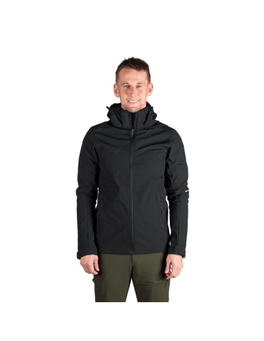 Men's travel softshell softshell jacket 3L Antoni Black