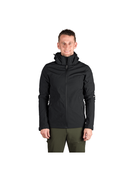Men's travel softshell softshell jacket 3L Antoni Black