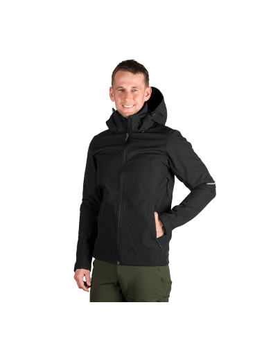 Men's travel softshell softshell jacket 3L Antoni Black