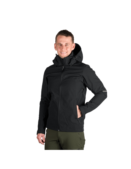 Men's travel softshell softshell jacket 3L Antoni Black