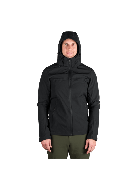 Men's travel softshell softshell jacket 3L Antoni Black