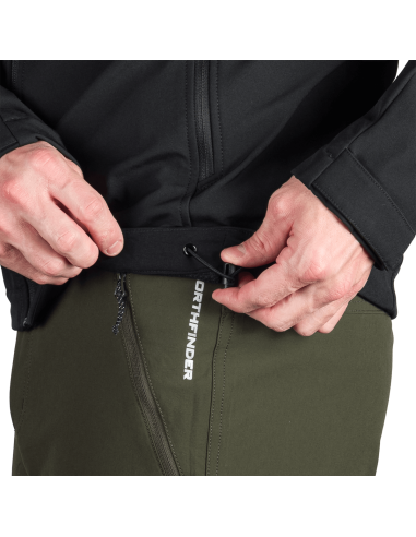 Men's travel softshell softshell jacket 3L Antoni Black
