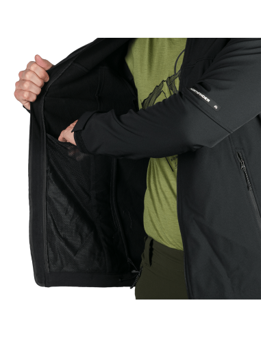 Men's travel softshell softshell jacket 3L Antoni Black
