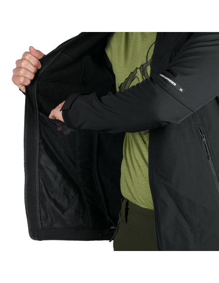 Men's travel softshell softshell jacket 3L Antoni Black