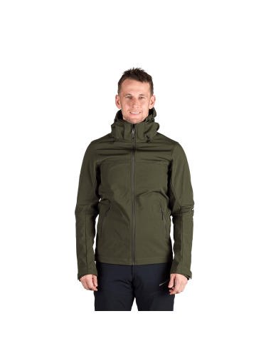 Men's travel softshell softshell jacket 3L Antoni Dark Green