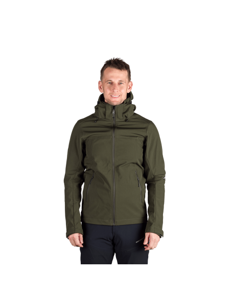 Men's travel softshell softshell jacket 3L Antoni Dark Green