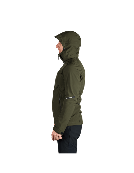 Men's travel softshell softshell jacket 3L Antoni Dark Green