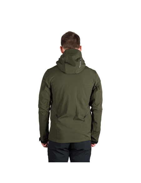 Men's travel softshell softshell jacket 3L Antoni Dark Green