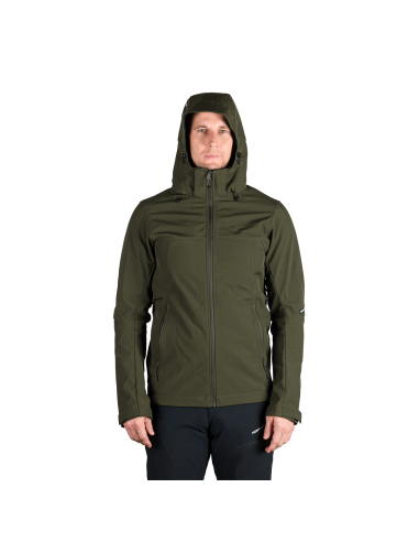 Men's travel softshell softshell jacket 3L Antoni Dark Green
