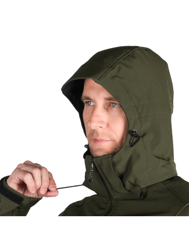 Men's travel softshell softshell jacket 3L Antoni Dark Green