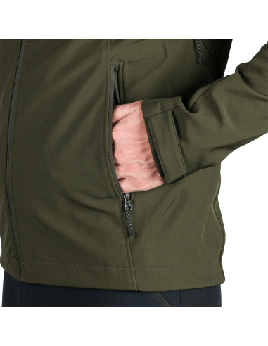 Men's travel softshell softshell jacket 3L Antoni Dark Green