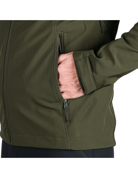 Men's travel softshell softshell jacket 3L Antoni Dark Green