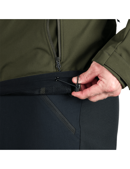 Men's travel softshell softshell jacket 3L Antoni Dark Green