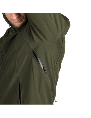 Men's travel softshell softshell jacket 3L Antoni Dark Green