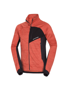 Men's trekking melange sweater Juliste Brick - Black