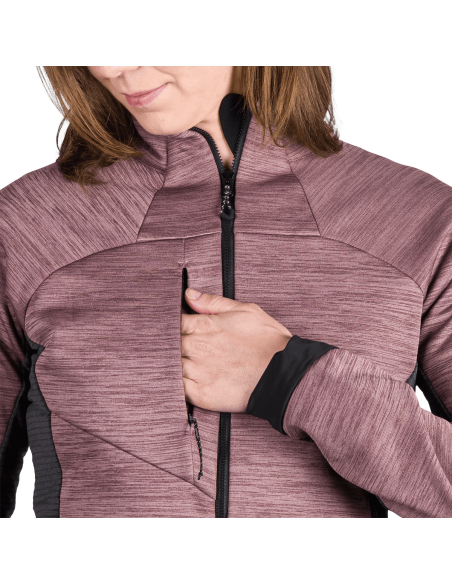 Γυναικείο active comfortable melange sweater Jaclyn Plum - Black