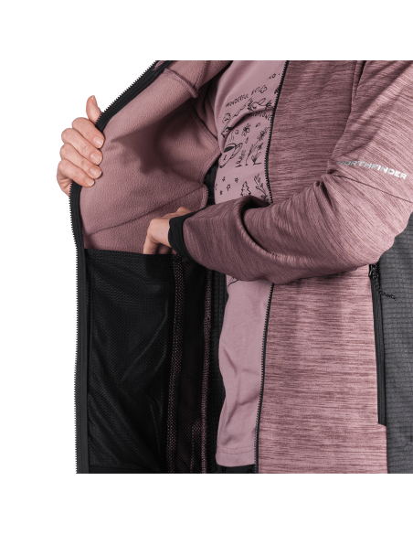 Γυναικείο active comfortable melange sweater Jaclyn Plum - Black