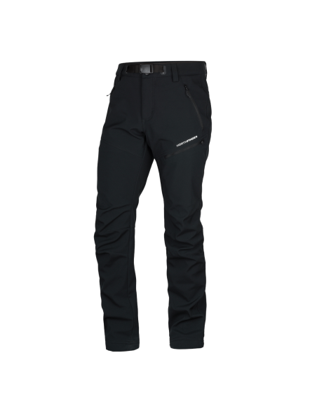 Men's trekking softshell pants outdoor 3L Blazej Black