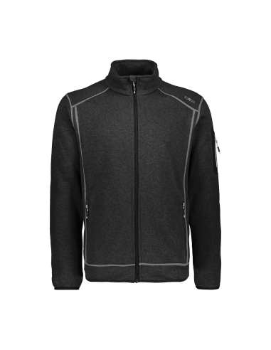 Ανδρικό knit-tech fleece Jacket CMP Nero - Glacier