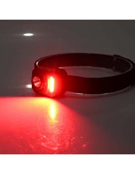 Φακος Κεφαλής Ελαφρύς Sensor 350lm Κοκκινο+UV Cob