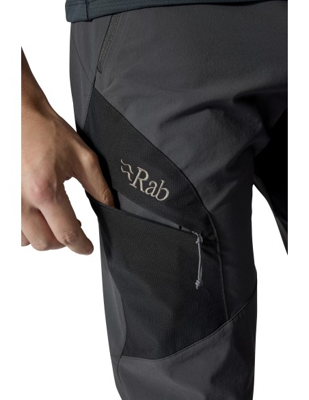 Ανδρικό παντελόνι Softshell Rab Ascendor Antracite