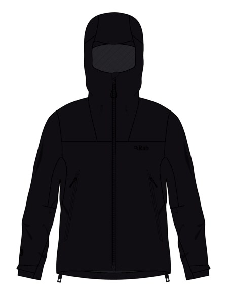 Ανδρικό Αδιάβροχο Rab Kangri GORE-TEX Jacket Black - Black