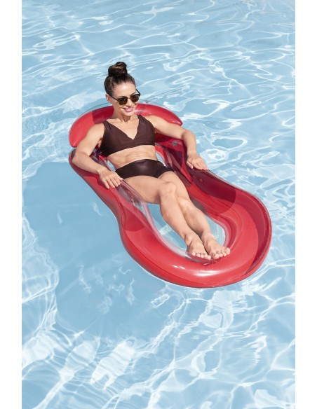 Στρώμα θαλάσσης Bestway HydroLuxe Floating Pool Lounge Float 1.60Χ0.84m Red